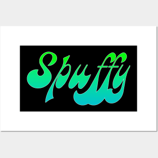 Neon Spuffy (white outline) Posters and Art